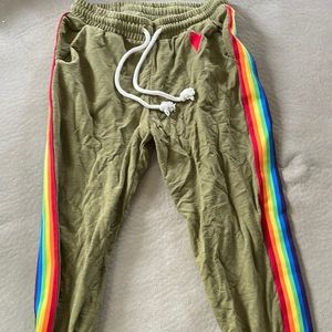 Green pride sweatpants
